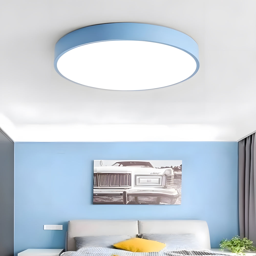 LED-Deckenleuchte rund Acryl-Panel flaches Design für Schlafzimmer Wohnzimmer Küche Flur dimmbar moderne Wohnraumbeleuchtung | Thomler