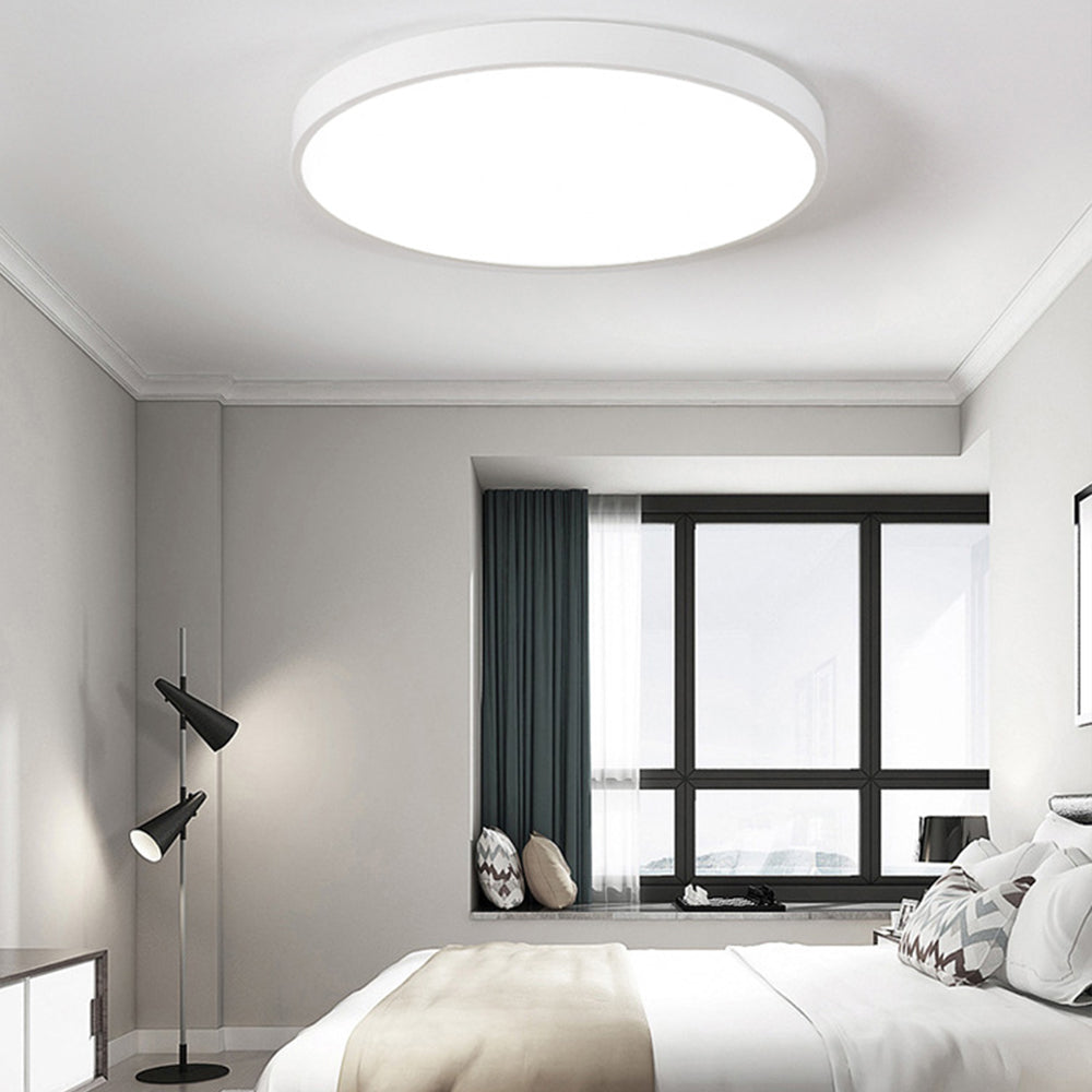 Low-Profile LED Flush Mount Light 16 Inch Round Acrylic Panel Fixture for Bedroom Living Room Kitchen Contemporary Ultra-Slim Design Energy | Thomler