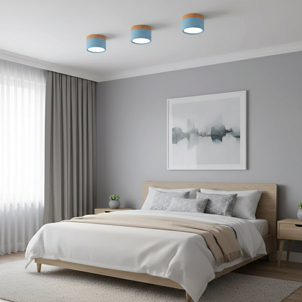 Compact Cylindrical Flush Mount LED Fixture for Residential Spaces – Aluminum Housing, Warm & Cool Temperatures, Multiple Finishes | Thomler