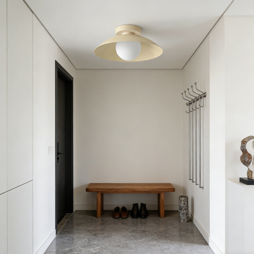 Ronde LED-plafondlamp, metaal, 32 cm diameter, platte montage voor keuken, eetkamer, slaapkamer, hal, 15 cm hoogte, modern design | Thomler