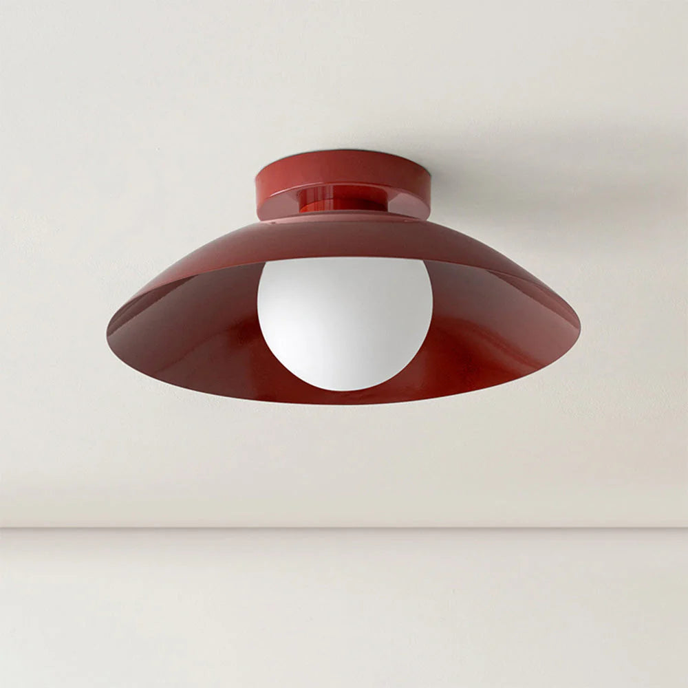 Ronde LED-plafondlamp, metaal, 32 cm diameter, platte montage voor keuken, eetkamer, slaapkamer, hal, 15 cm hoogte, modern design | Thomler