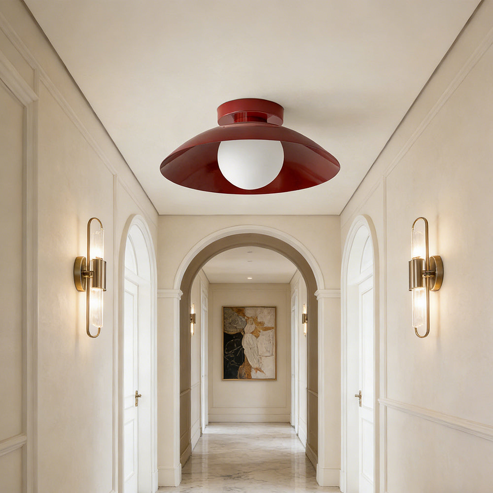 Ronde LED-plafondlamp, metaal, 32 cm diameter, platte montage voor keuken, eetkamer, slaapkamer, hal, 15 cm hoogte, modern design | Thomler