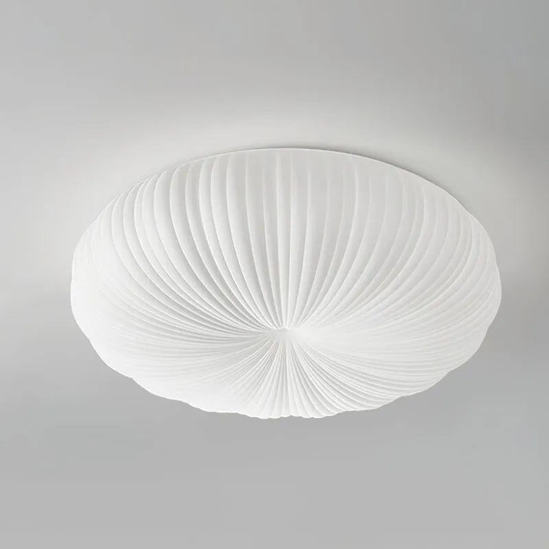 Round LED Flush Mount Overhead Fixture for Bedrooms, Living Spaces, Kitchens — 8-Inch Metal & Acrylic Construction in White — Low-Profile Co | Thomler