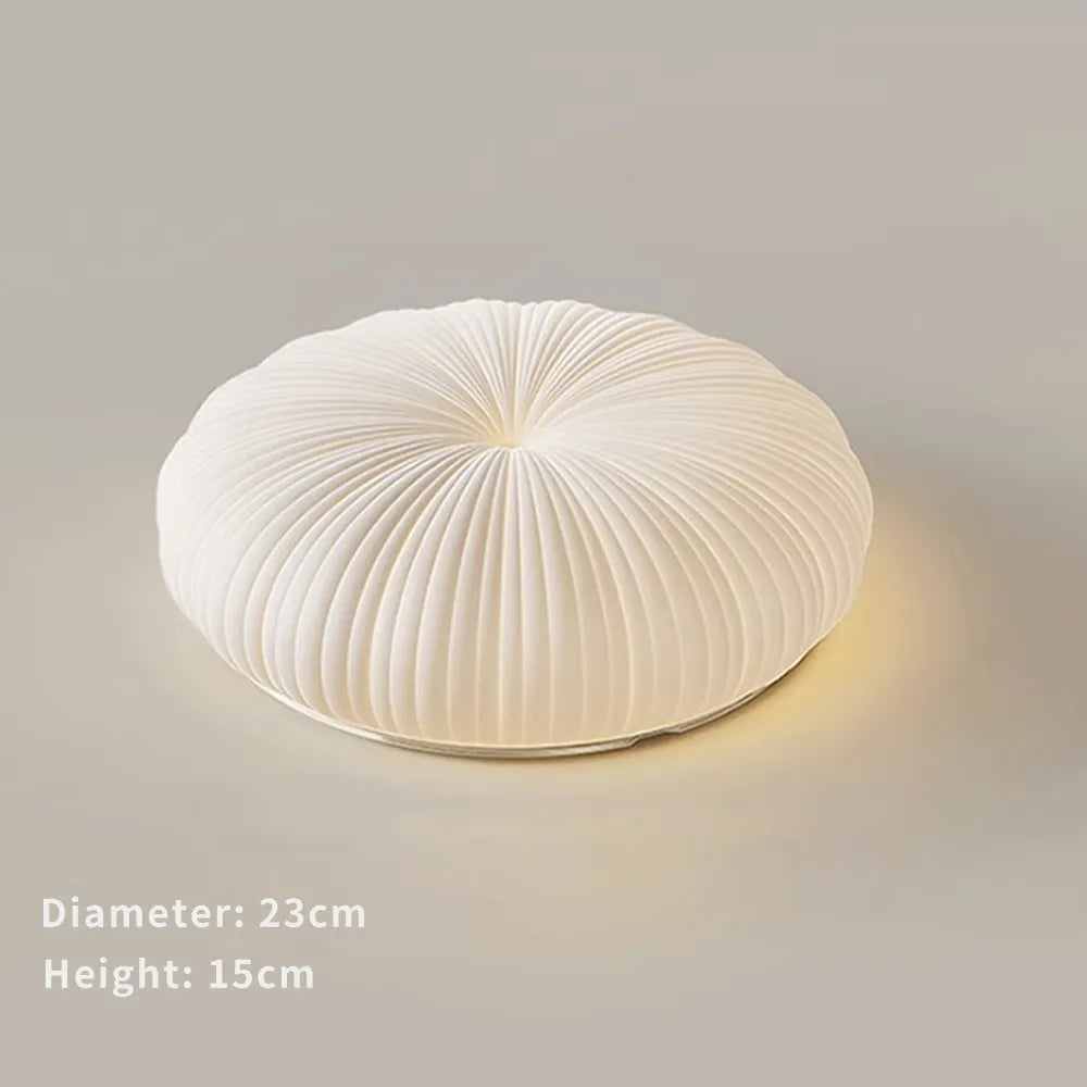Round LED Flush Mount Overhead Fixture for Bedrooms, Living Spaces, Kitchens — 8-Inch Metal & Acrylic Construction in White — Low-Profile Co | Thomler