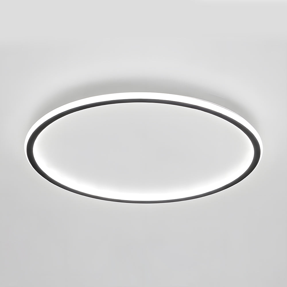 Flush Mount LED Ceiling Light Fixture 12 in Aluminum Round Ultra-Slim 2 in Profile for Bedroom Office Dining Room Modern Energy-Efficient Ho | Thomler