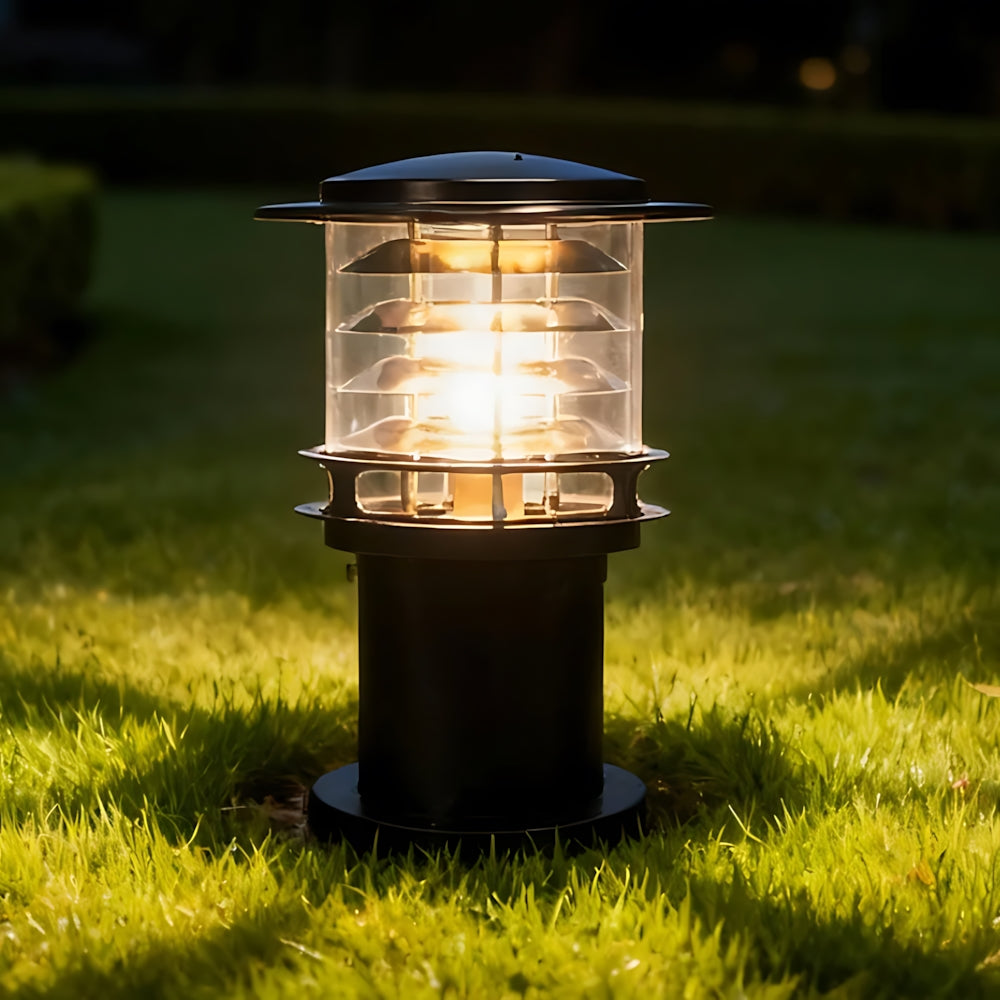 Weather-Resistant Pathway Bollard Light 6-in Aluminum Post Lamp for Driveways Gardens Patios IP65 Waterproof Outdoor Standing Light E26 Sock | Thomler