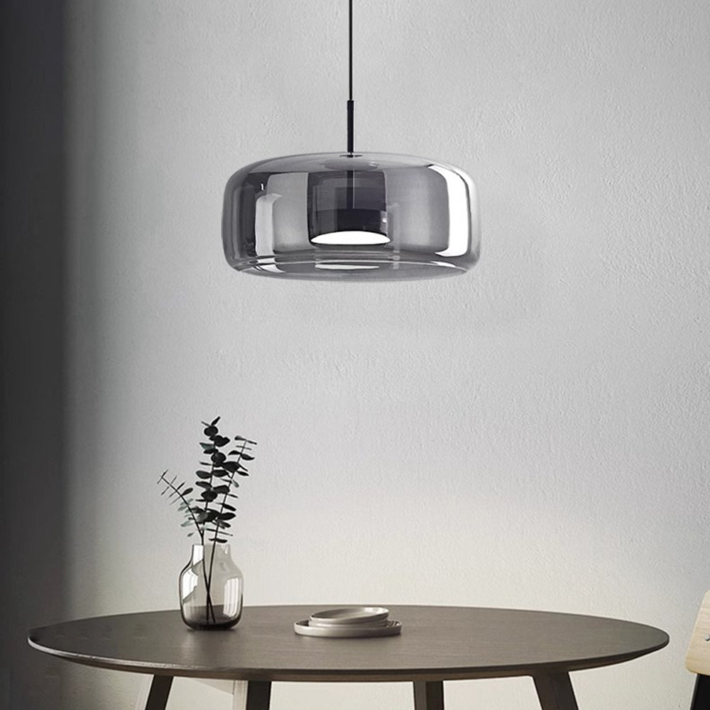 Glass Globe Ceiling Light for Kitchen Island & Dining Table – Adjustable Cord Fixture with Tinted Shade in 5 Sizes | Thomler