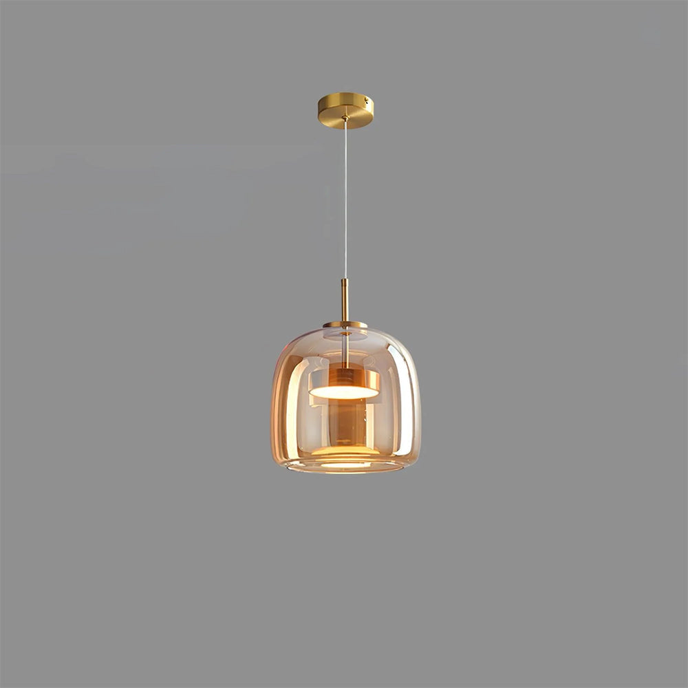 Glass Globe Ceiling Light for Kitchen Island & Dining Table – Adjustable Cord Fixture with Tinted Shade in 5 Sizes | Thomler