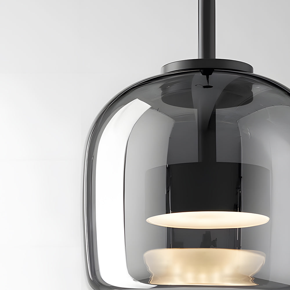 Glass Globe Ceiling Light for Kitchen Island & Dining Table – Adjustable Cord Fixture with Tinted Shade in 5 Sizes | Thomler