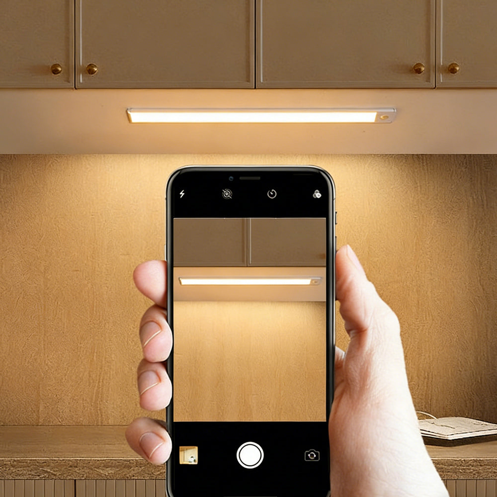 Rechargeable Cordless LED Strip Light for Cabinets, Closets & Hallways – Battery Powered Stick-On Under Cabinet Lighting for Kitchen, Bedroo | Thomler