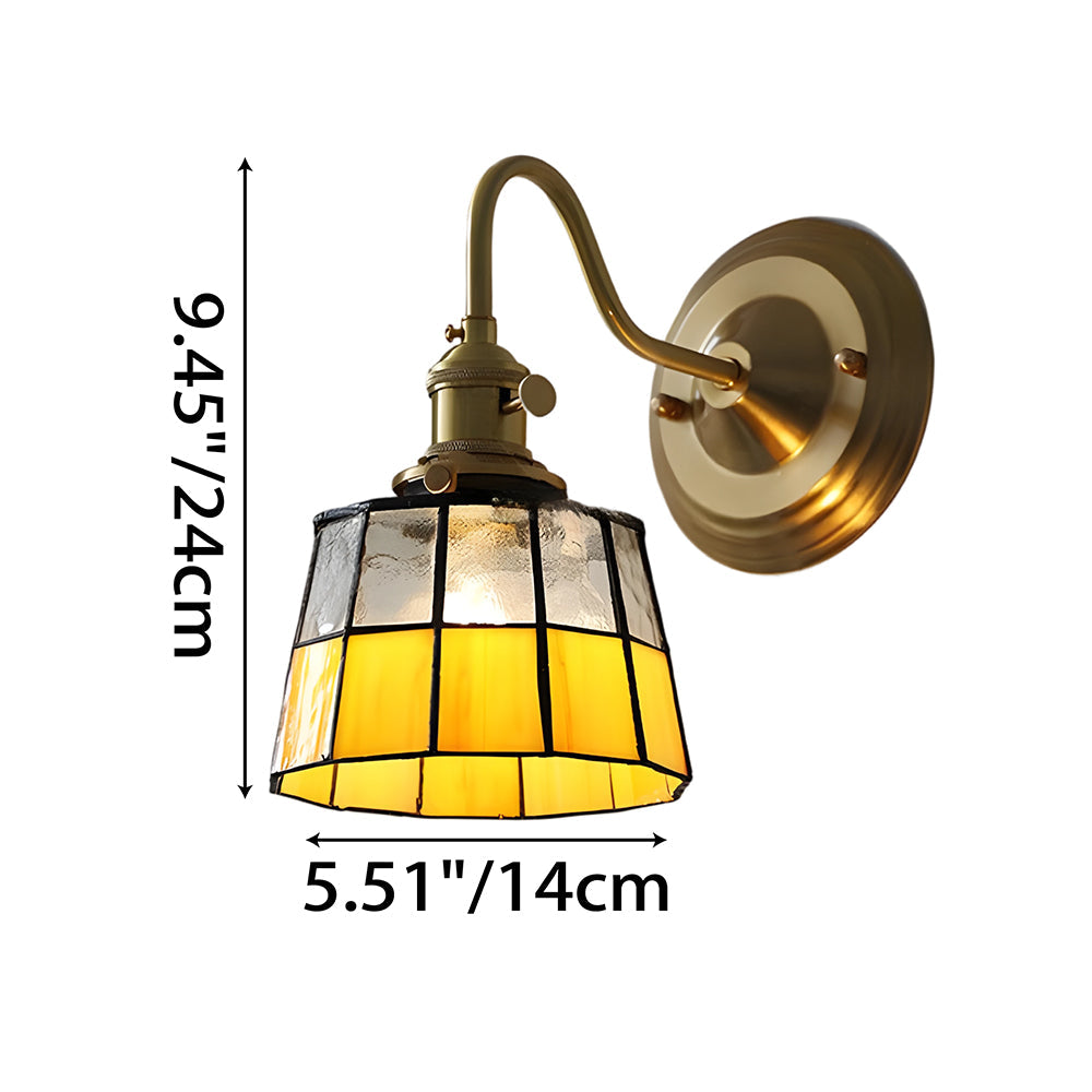 Indoor Sconce Light Metal & Glass 10 Inch Vintage Style for Entryway Corridor Bedroom Dining Room Home Accent Fixture | Thomler