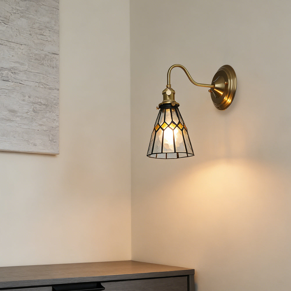 Indoor Sconce Light Metal & Glass 10 Inch Vintage Style for Entryway Corridor Bedroom Dining Room Home Accent Fixture | Thomler