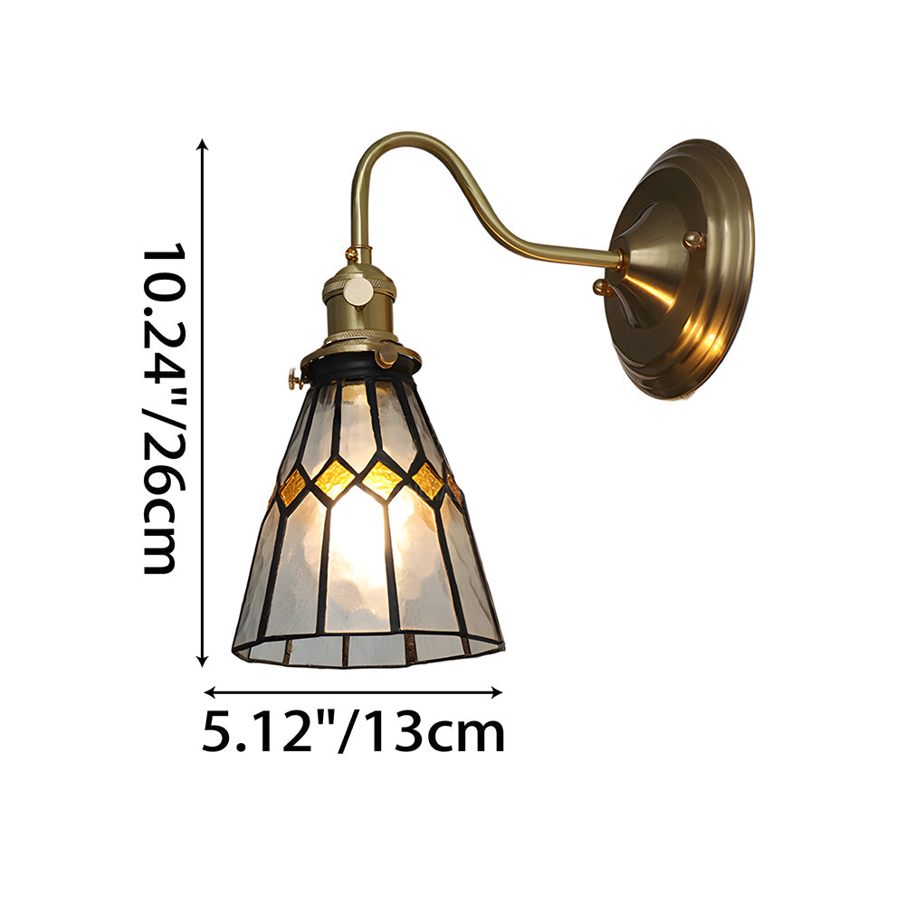 Indoor Sconce Light Metal & Glass 10 Inch Vintage Style for Entryway Corridor Bedroom Dining Room Home Accent Fixture | Thomler