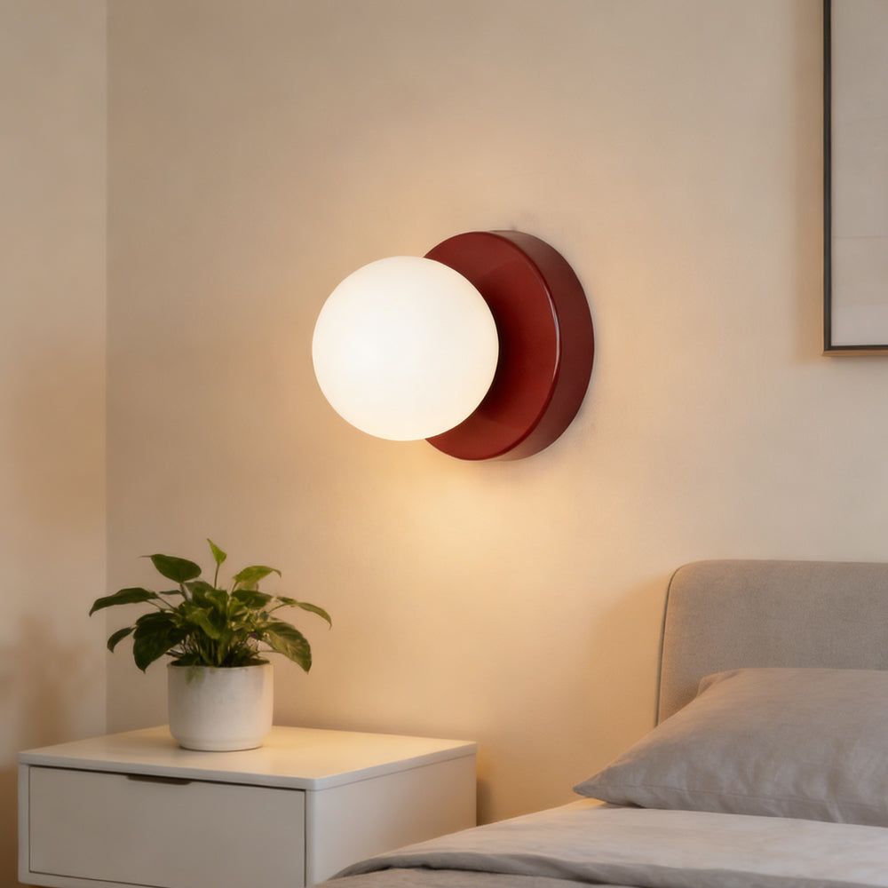 Metal Sconce with Glass Dome – Compact 4.7-Inch Fixture for Hallways, Bedrooms & Entryways – E26 Base 6W Indoor Accent Lighting – Rust-Proof | Thomler