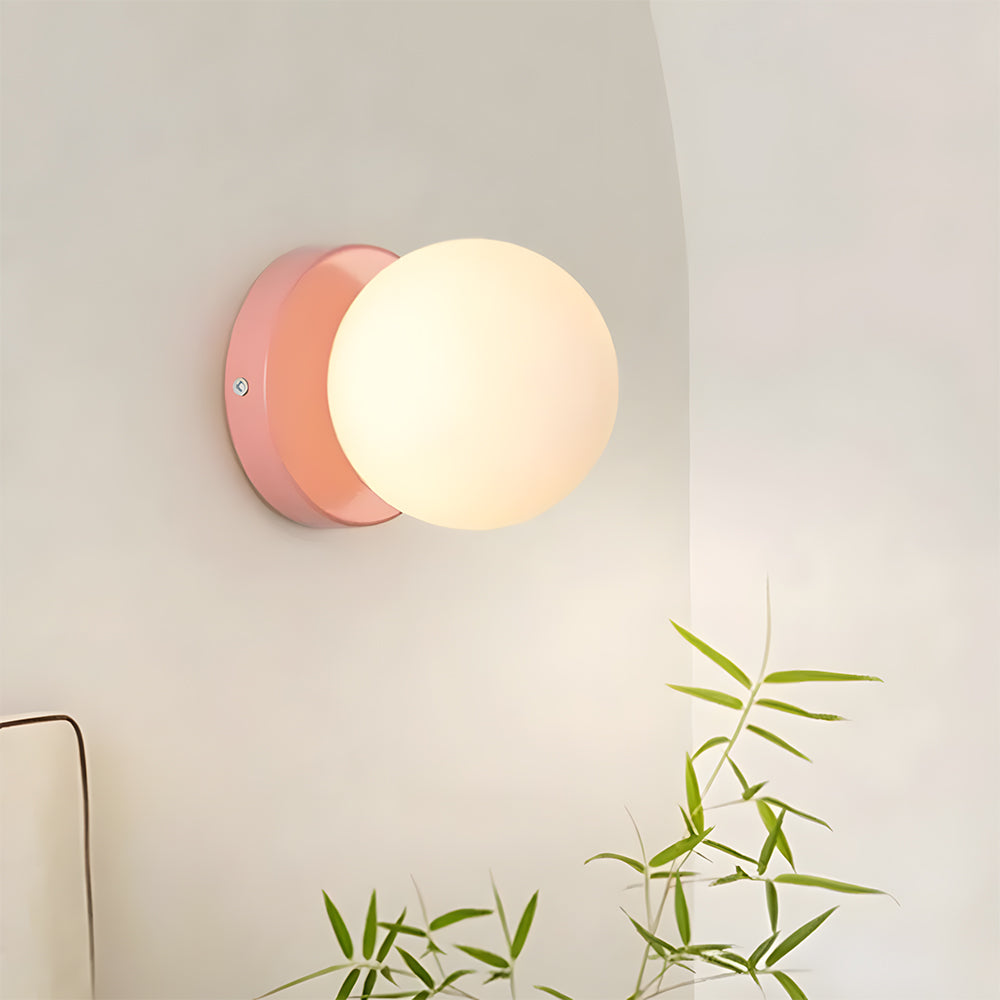 Metal Sconce with Glass Dome – Compact 4.7-Inch Fixture for Hallways, Bedrooms & Entryways – E26 Base 6W Indoor Accent Lighting – Rust-Proof | Thomler