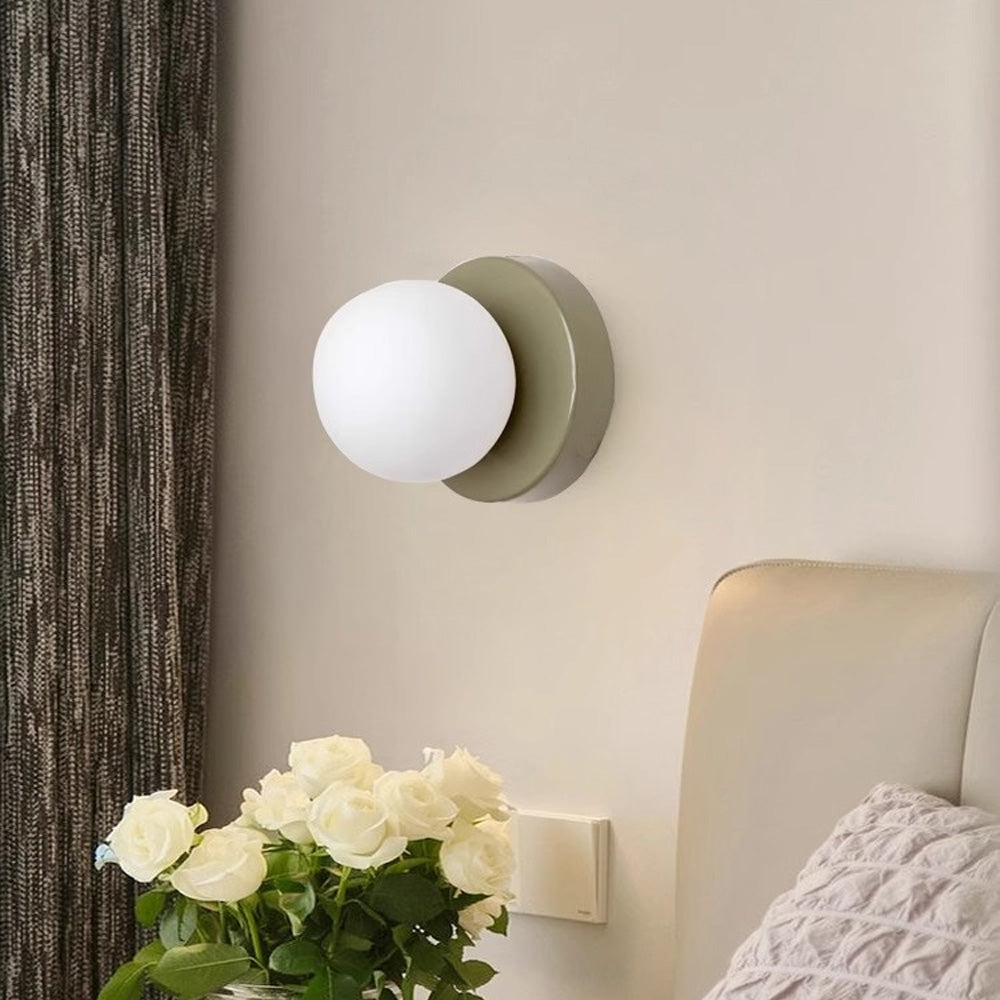 Metal Sconce with Glass Dome – Compact 4.7-Inch Fixture for Hallways, Bedrooms & Entryways – E26 Base 6W Indoor Accent Lighting – Rust-Proof | Thomler