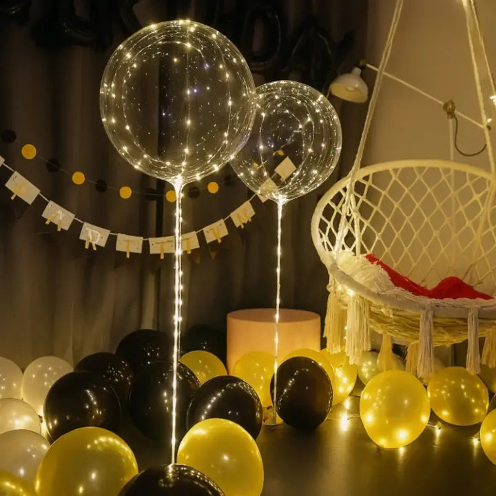Luces LED para globos a pilas con cadena de brillo cálido para fiestas, bodas, decoraciones de interior y exterior, iluminación ambiental inalámbrica reutilizable | Thomler