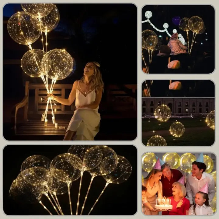 Luces LED para globos a pilas con cadena de brillo cálido para fiestas, bodas, decoraciones de interior y exterior, iluminación ambiental inalámbrica reutilizable | Thomler