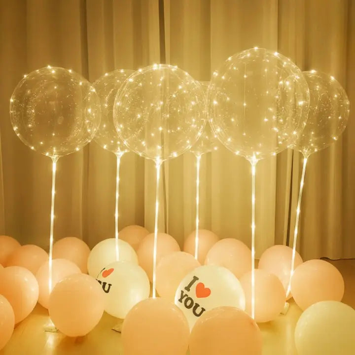 Luces LED para globos a pilas con cadena de brillo cálido para fiestas, bodas, decoraciones de interior y exterior, iluminación ambiental inalámbrica reutilizable | Thomler