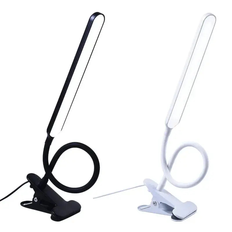 USB-Clip-on-Schreibtischlampe mit flexiblem Schwanenhals und Dimmer für Homeoffice, Lesen und Nachttisch | Thomler
