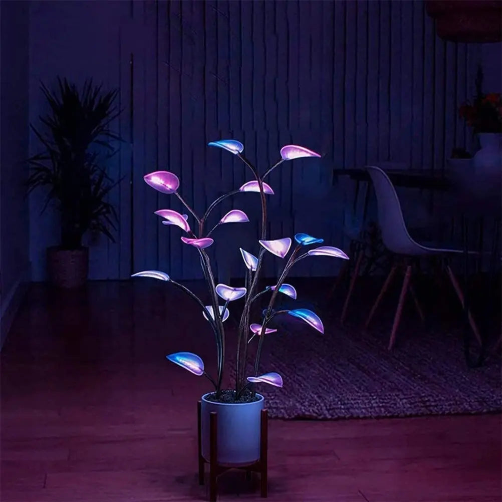 Smart App-Controlled LED Faux Plant Light 39 in Tall Ambient Floor Lamp with Lifelike Foliage for Living Room Bedroom Office Home Decor | Thomler