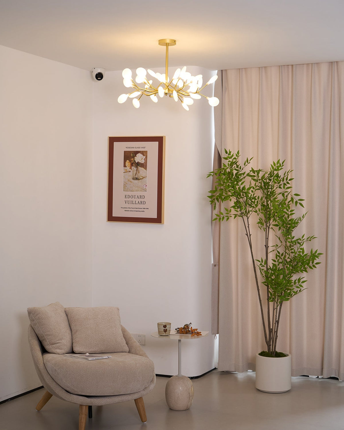Lámpara de araña de ramas acrílicas con luces LED ajustables para comedor y entrada - de 30 a 63 ramas de luz - Regulable, acabado en metal dorado o negro