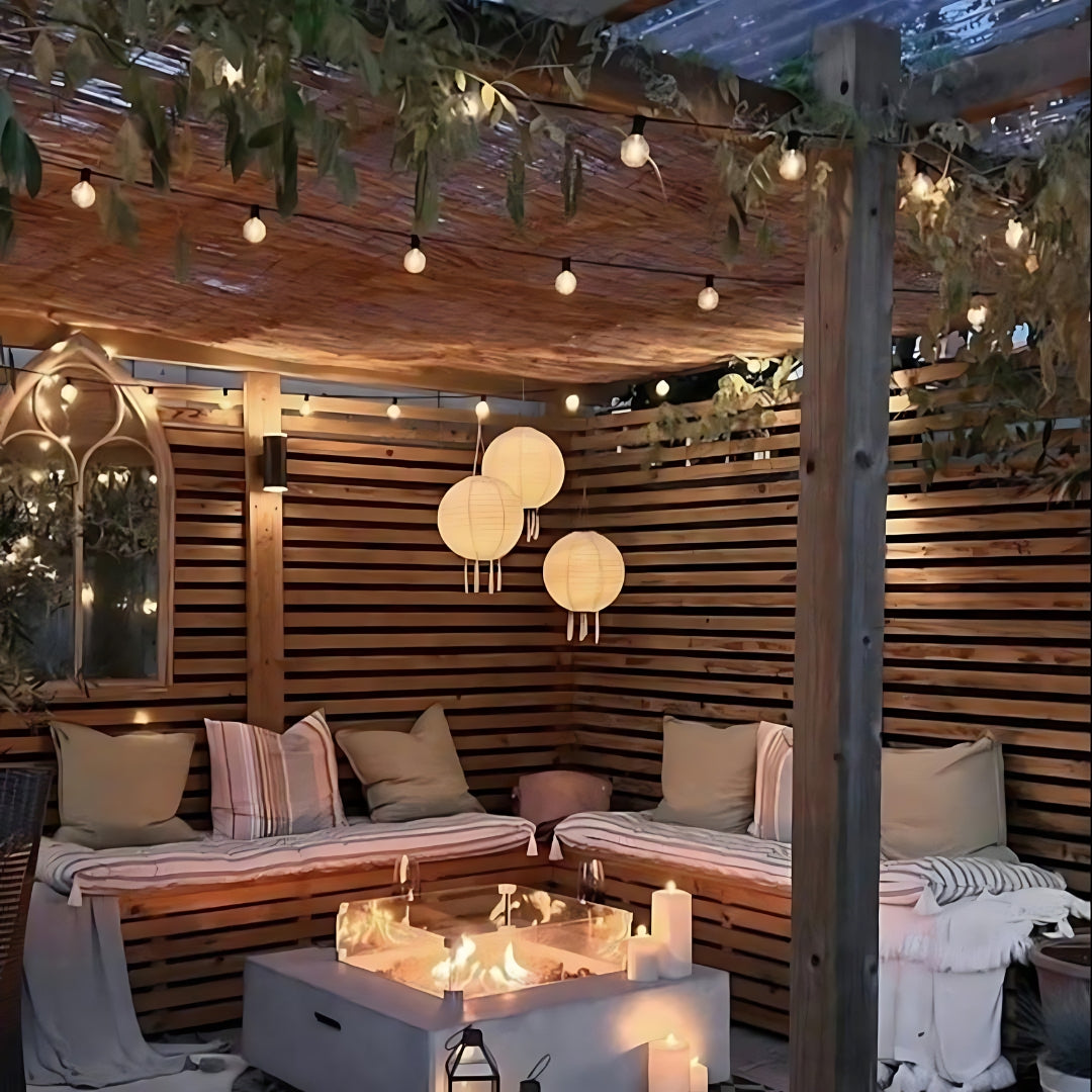 Collapsible Weather-Resistant LED Light Globe with Photocell Sensor for Patio, Garden & Yard – Hanging Illumination | Thomler