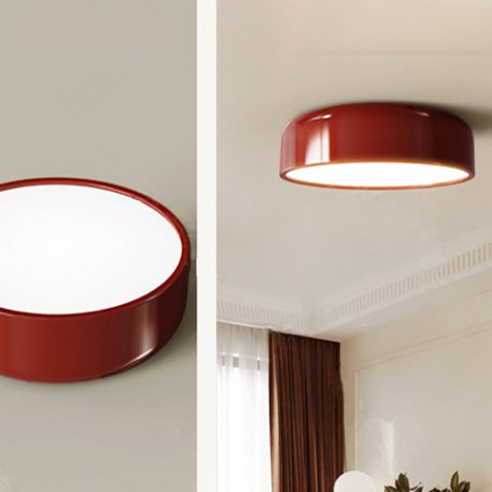 LED-Deckenleuchte, flach, 35,5–48 cm, dimmbar, Metallkuppel, grün, für Schlafzimmer, Küche, Büro | Thomler