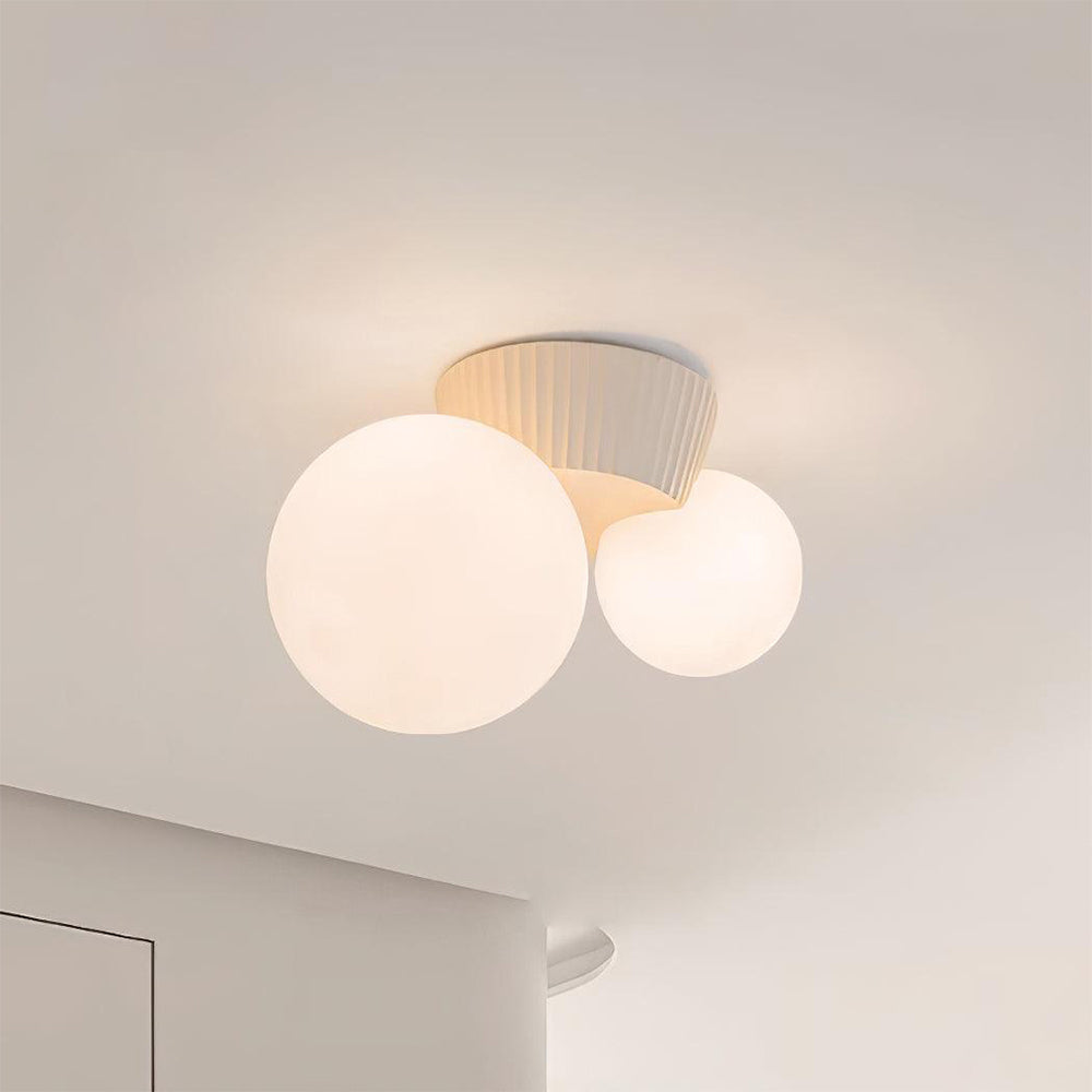 Doppel-Kugelleuchte zur Deckenmontage 8,5 Zoll, grünes Kunstharz, für Schlafzimmer, Flur, Ambientebeleuchtung, G9-Fassung, kompakte Deckenleuchte | Thomler