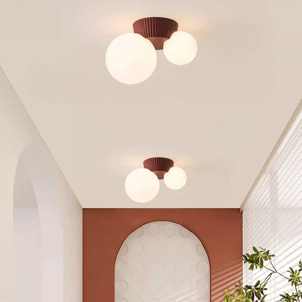 Moderne Dual-Globe Deckenleuchte Grün 8,5 Zoll Harz für Schlafzimmer, Eingangsbereiche, kleine Räume, G9-kompatibel, Innen-Deckenbeleuchtung | Thomler