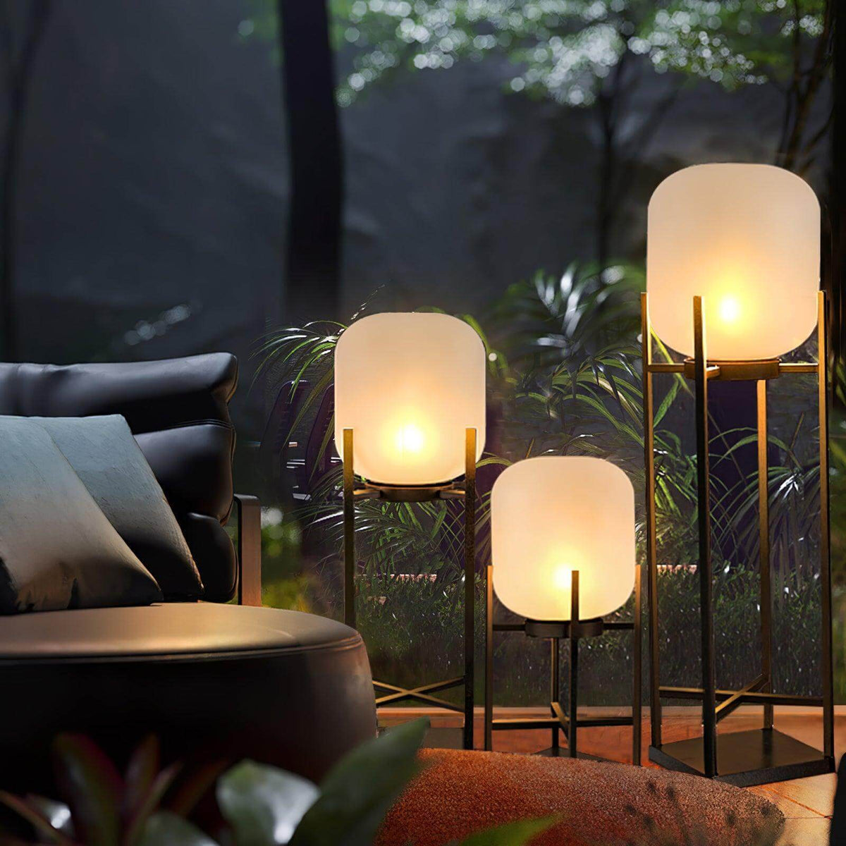 Solar-LED-Terrassen-Laternenpfahl 48 cm, einstellbare Farbtemperatur, Edelstahl, wetterbeständige Garten- und Wegbeleuchtung