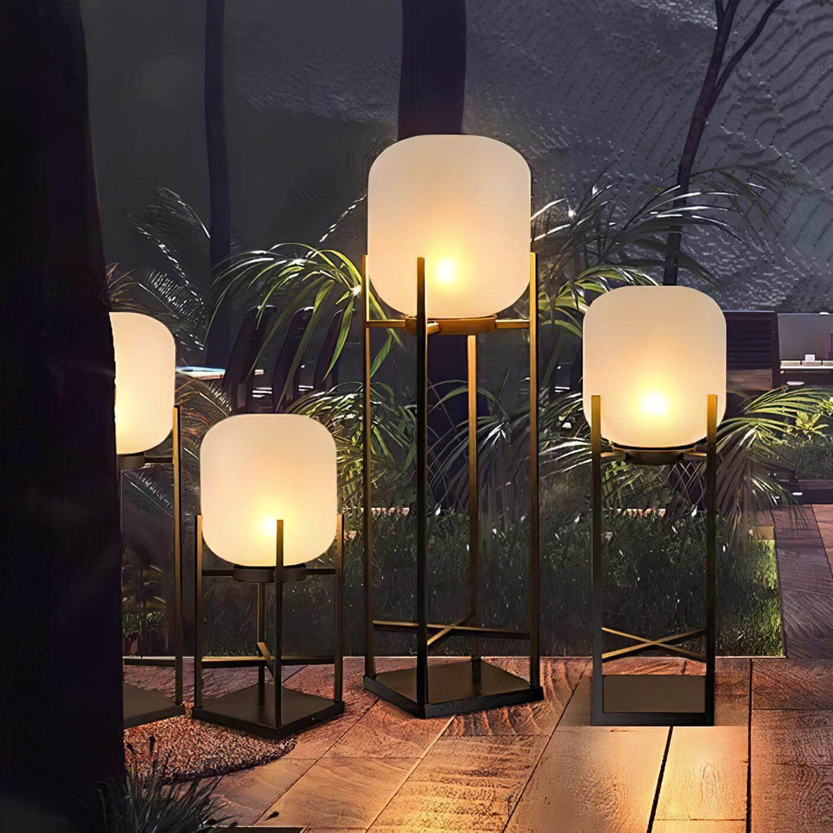 Solar-LED-Terrassen-Laternenpfahl 48 cm, einstellbare Farbtemperatur, Edelstahl, wetterbeständige Garten- und Wegbeleuchtung