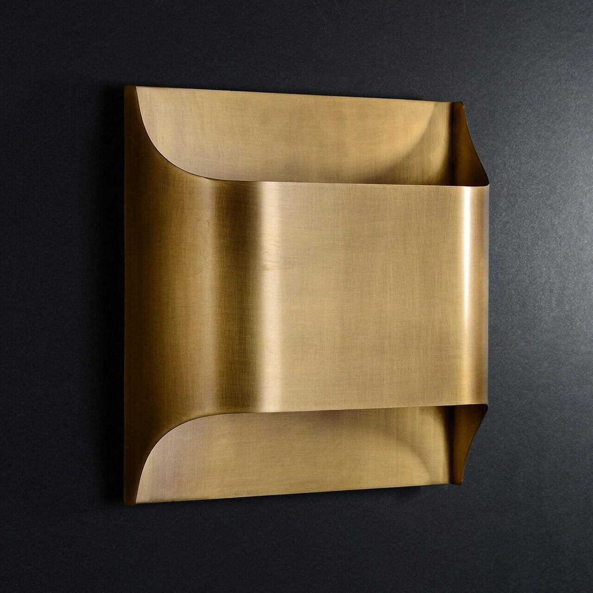 Mid-Century Brass Sconce G9 Socket Indoor Ambient Fixture 10 in Square for Bedroom Hallway Living Room Accent Lighting Warm Glow | Thomler