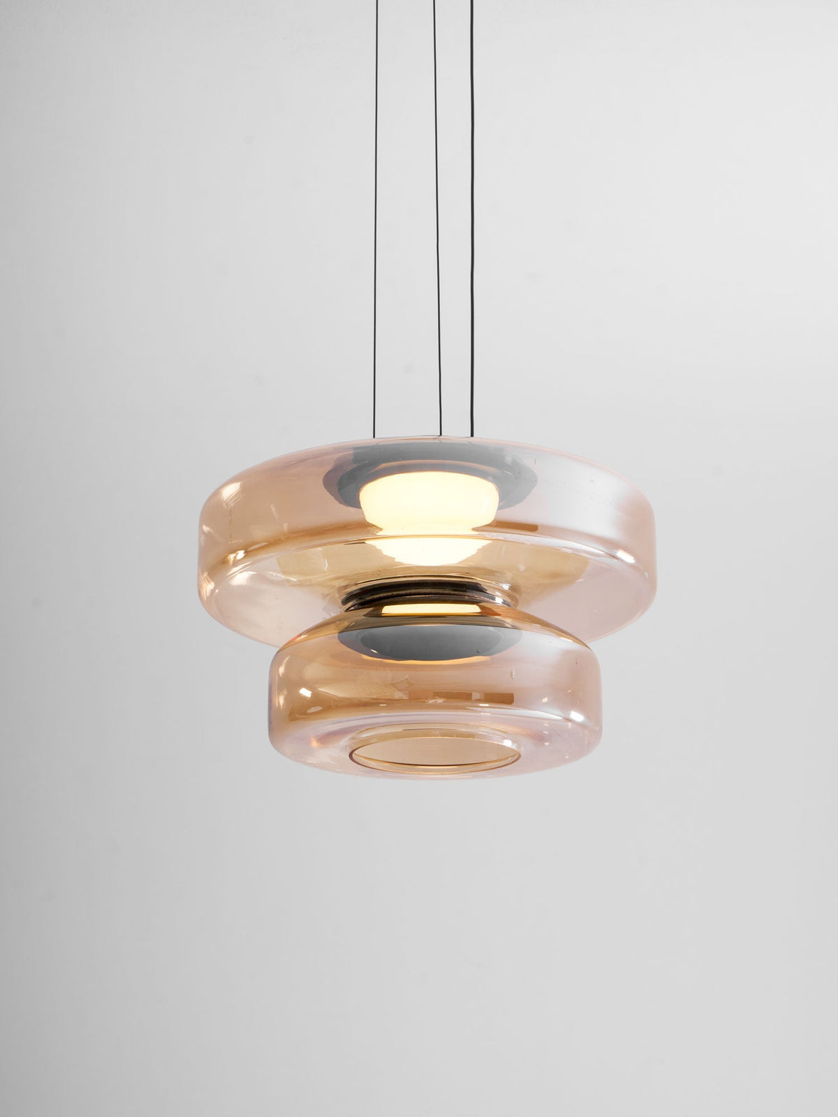 Gelaagde glazen hanglamp LED plafondverlichting met meerdere niveaus voor kookeiland eetkamer moderne getrapte kroonluchter in hoogte verstelbaar | Thomler