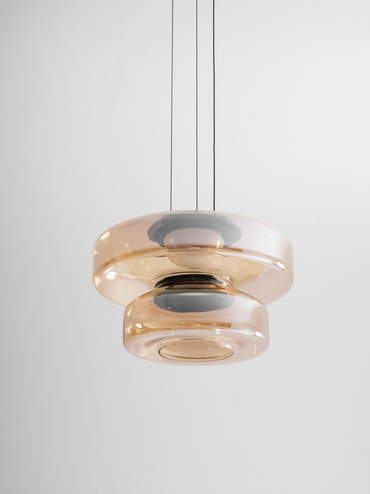 Gelaagde glazen hanglamp LED plafondverlichting met meerdere niveaus voor kookeiland eetkamer moderne getrapte kroonluchter in hoogte verstelbaar | Thomler