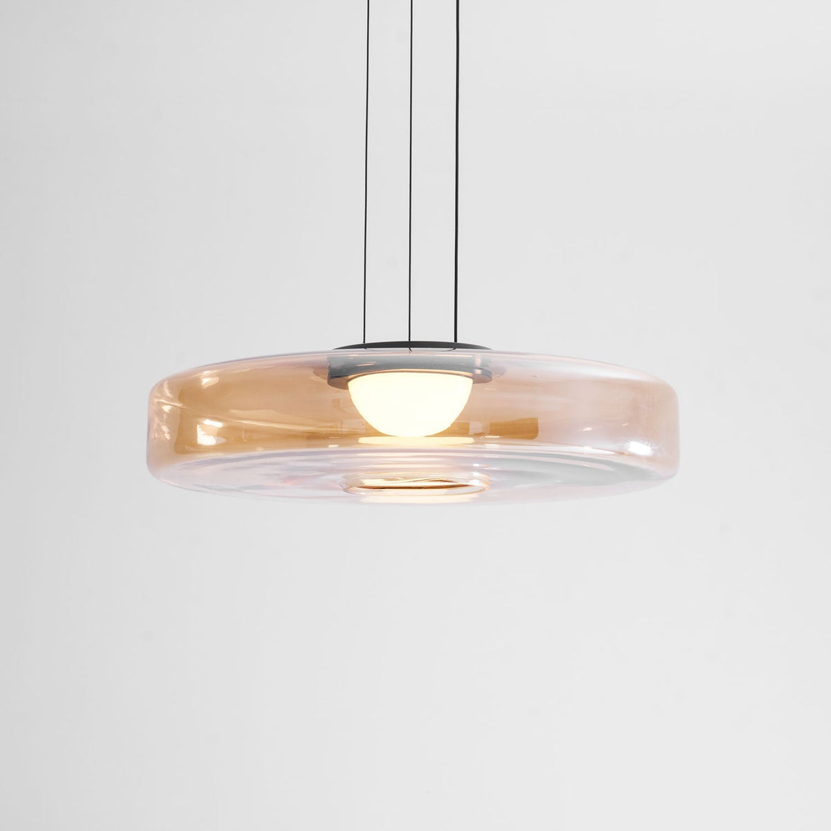 Gelaagde glazen hanglamp LED plafondverlichting met meerdere niveaus voor kookeiland eetkamer moderne getrapte kroonluchter in hoogte verstelbaar | Thomler
