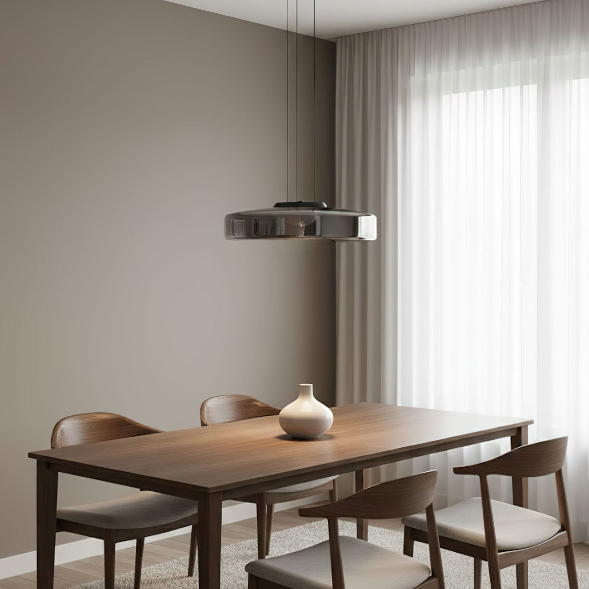 Gelaagde glazen hanglamp LED plafondverlichting met meerdere niveaus voor kookeiland eetkamer moderne getrapte kroonluchter in hoogte verstelbaar | Thomler
