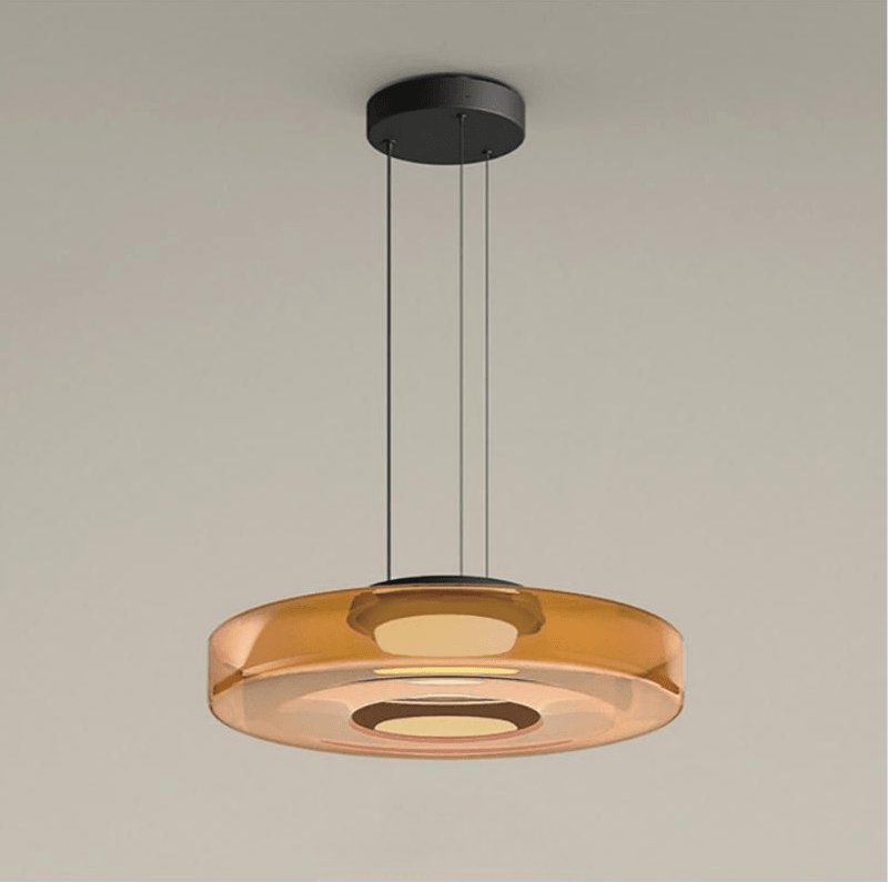 Gelaagde glazen hanglamp LED plafondverlichting met meerdere niveaus voor kookeiland eetkamer moderne getrapte kroonluchter in hoogte verstelbaar | Thomler