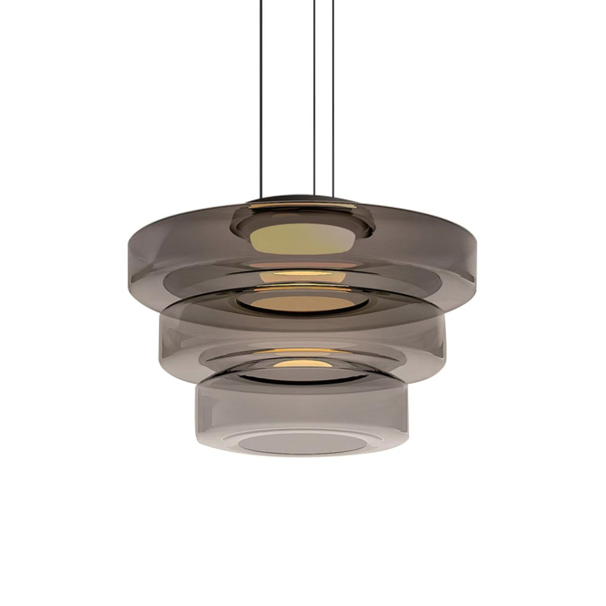 Gelaagde glazen hanglamp LED plafondverlichting met meerdere niveaus voor kookeiland eetkamer moderne getrapte kroonluchter in hoogte verstelbaar | Thomler