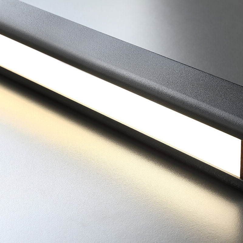 Lámpara de techo LED lineal de aluminio negro, luz colgante para comedor, isla de cocina, escritorio de oficina, lámpara suspendida minimalista moderna ajustable | Thomler