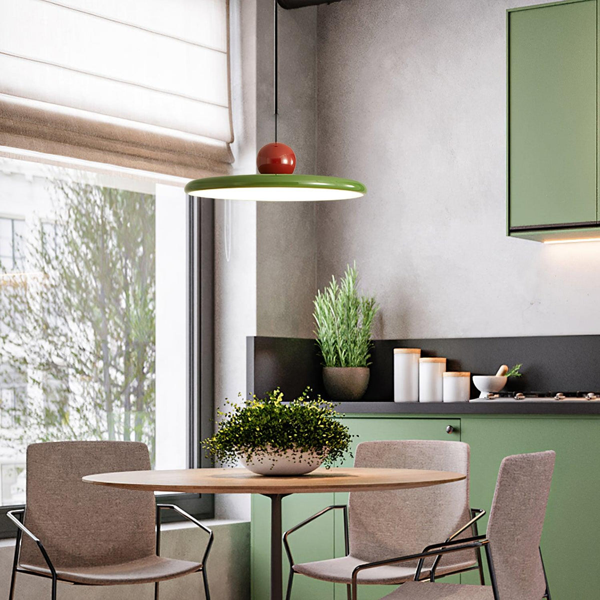 Lámpara de techo LED redonda de montaje empotrado con temperatura de color ajustable para isla de cocina, comedor, dormitorio, sala de estar, diseño moderno | Thomler