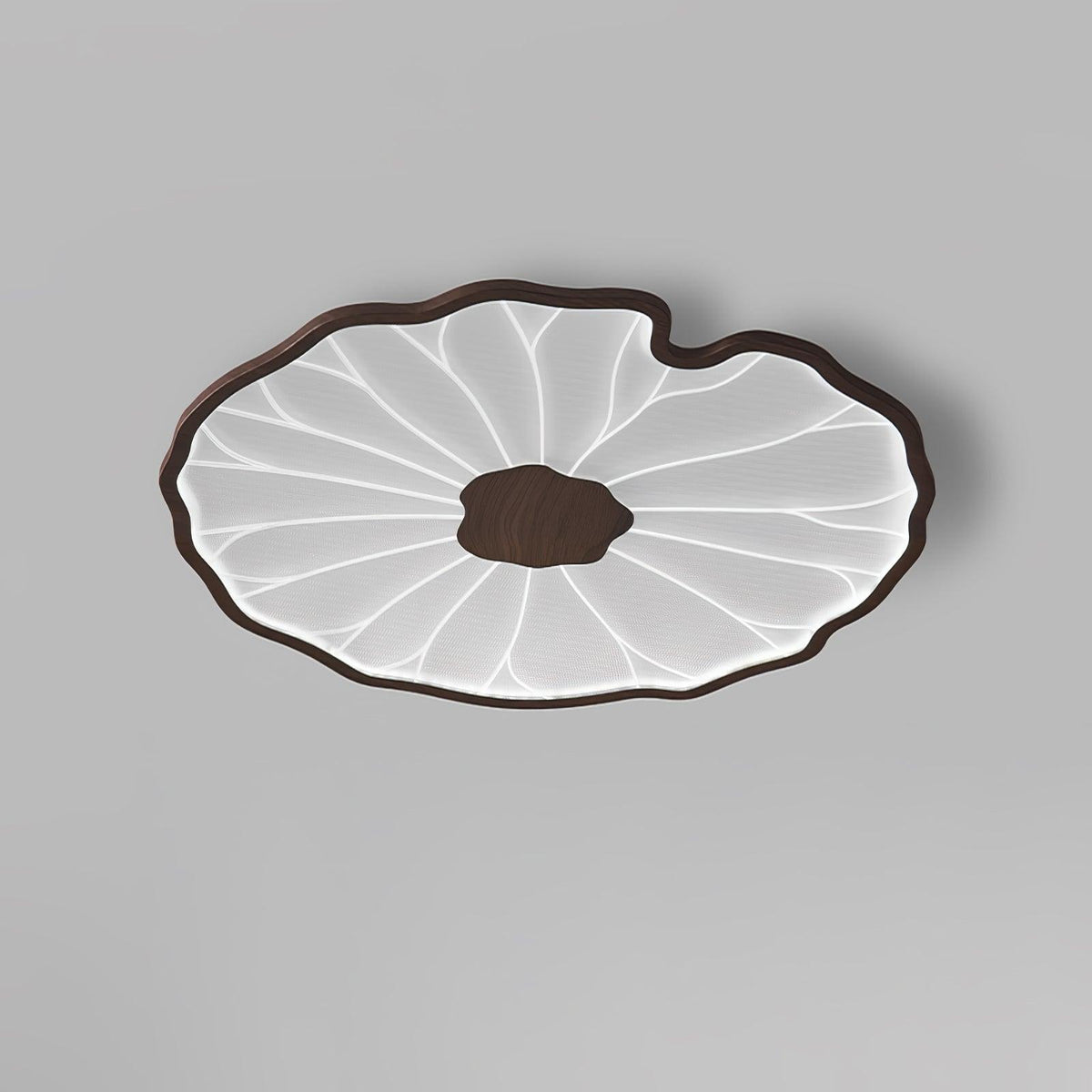 Wood LED Flush Mount Ceiling Light 28 inch Contemporary Fixture for Bedrooms & Living Rooms Modern Home Lighting | Thomler