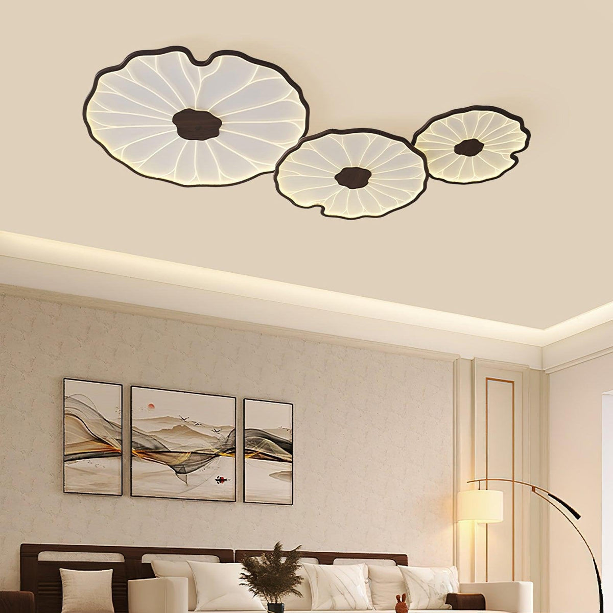 LED-Deckenleuchte mit flacher Montage, Holzoptik, Acryl-Paneel und einstellbarer Farbtemperatur für niedrige Räume, Wohnzimmer, Schlafzimmer, Büro | Thomler
