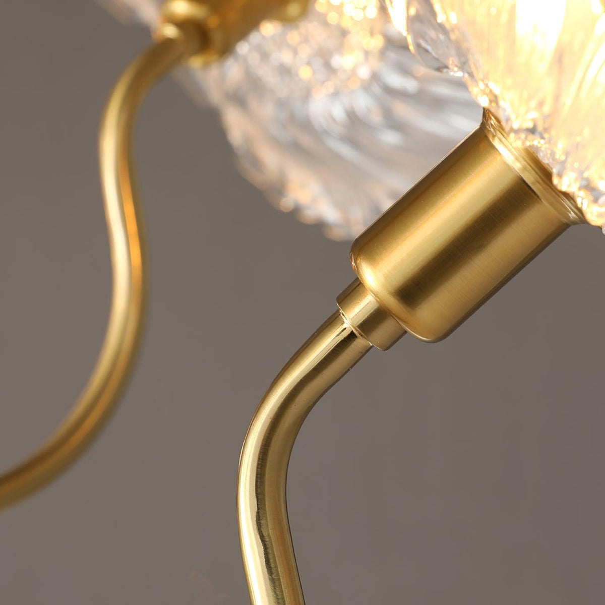 Lámpara colgante botánica de cristal de 35 pulgadas con acabado dorado para comedor, sala de estar o vestíbulo, iluminación ambiental superior | Thomler