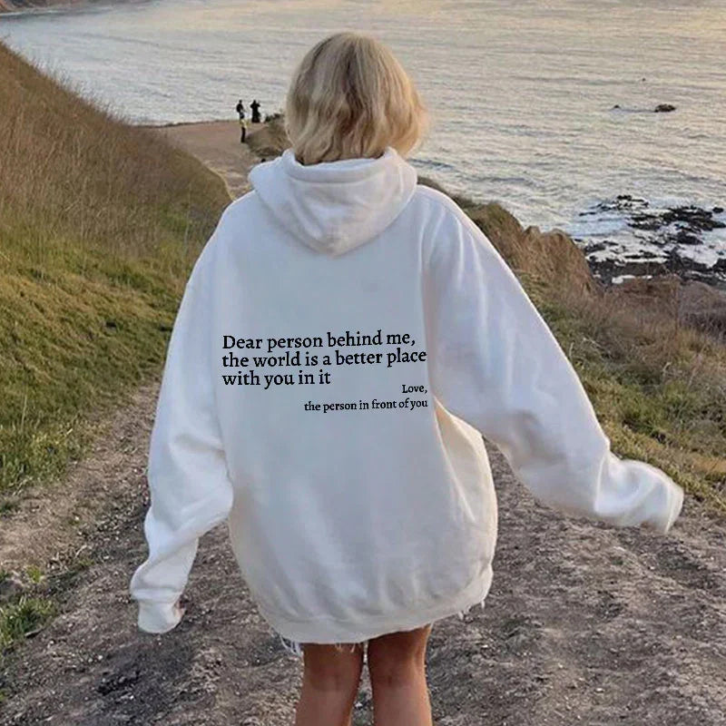 Motivational Message Pullover Hoodie, zachte katoenmix, unisex sweatshirt voor dagelijks casual gebruik | Thomler