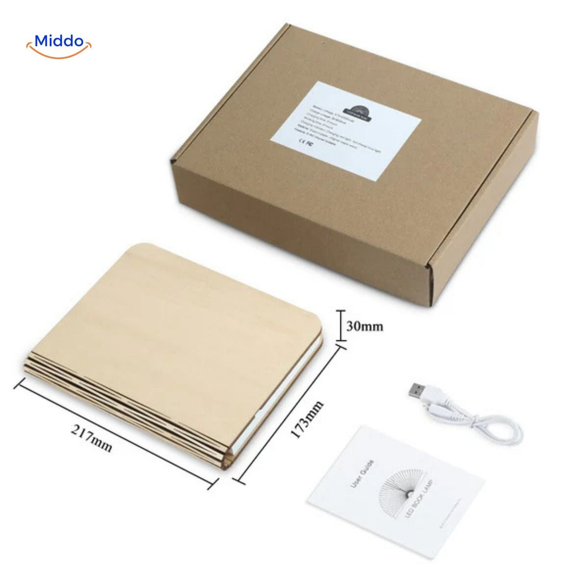 Adjustable Wood-Grain LED Desk Lamp with 3 Light Modes & Foldable Design for Home Office Reading & Bedside