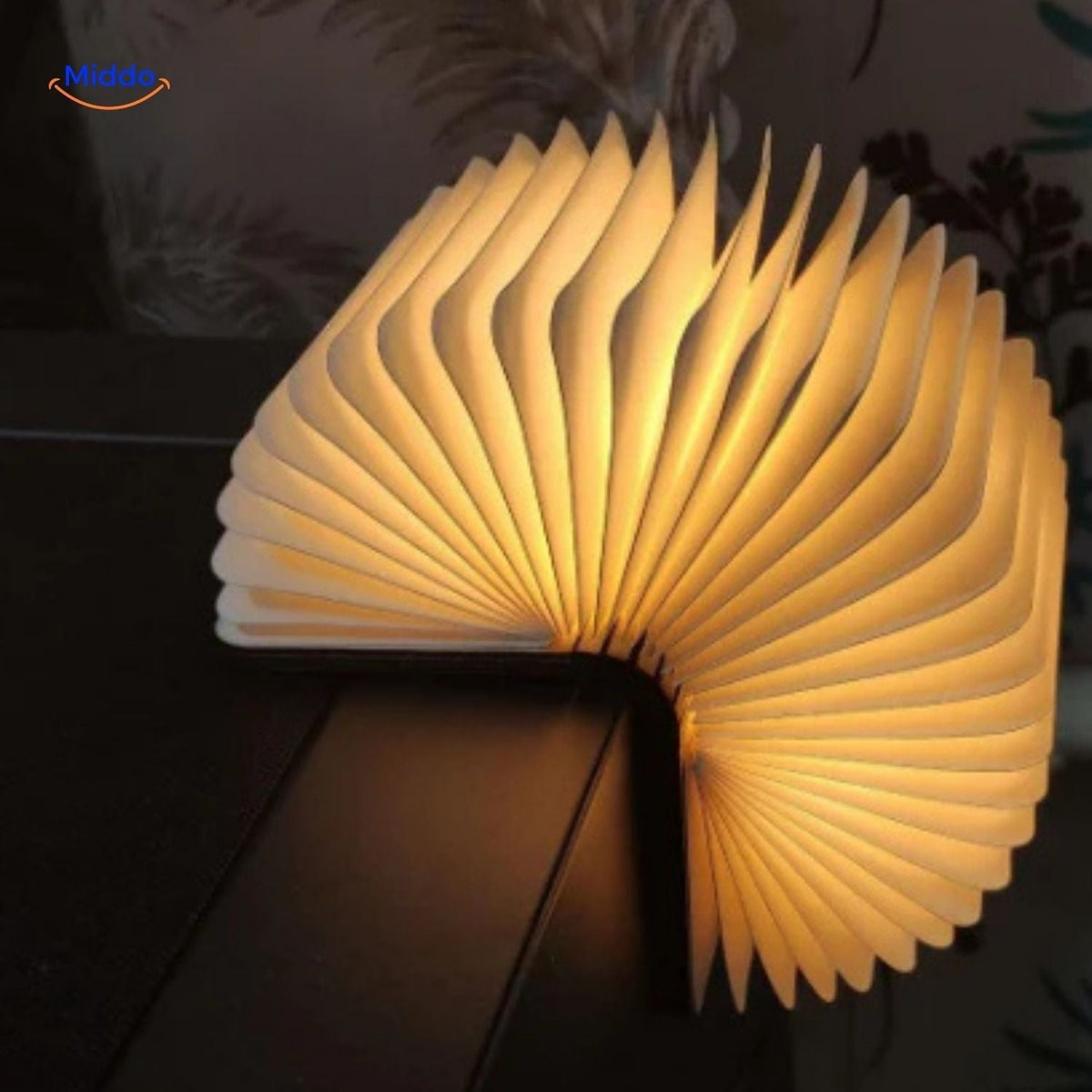 Adjustable Wood-Grain LED Desk Lamp with 3 Light Modes & Foldable Design for Home Office Reading & Bedside