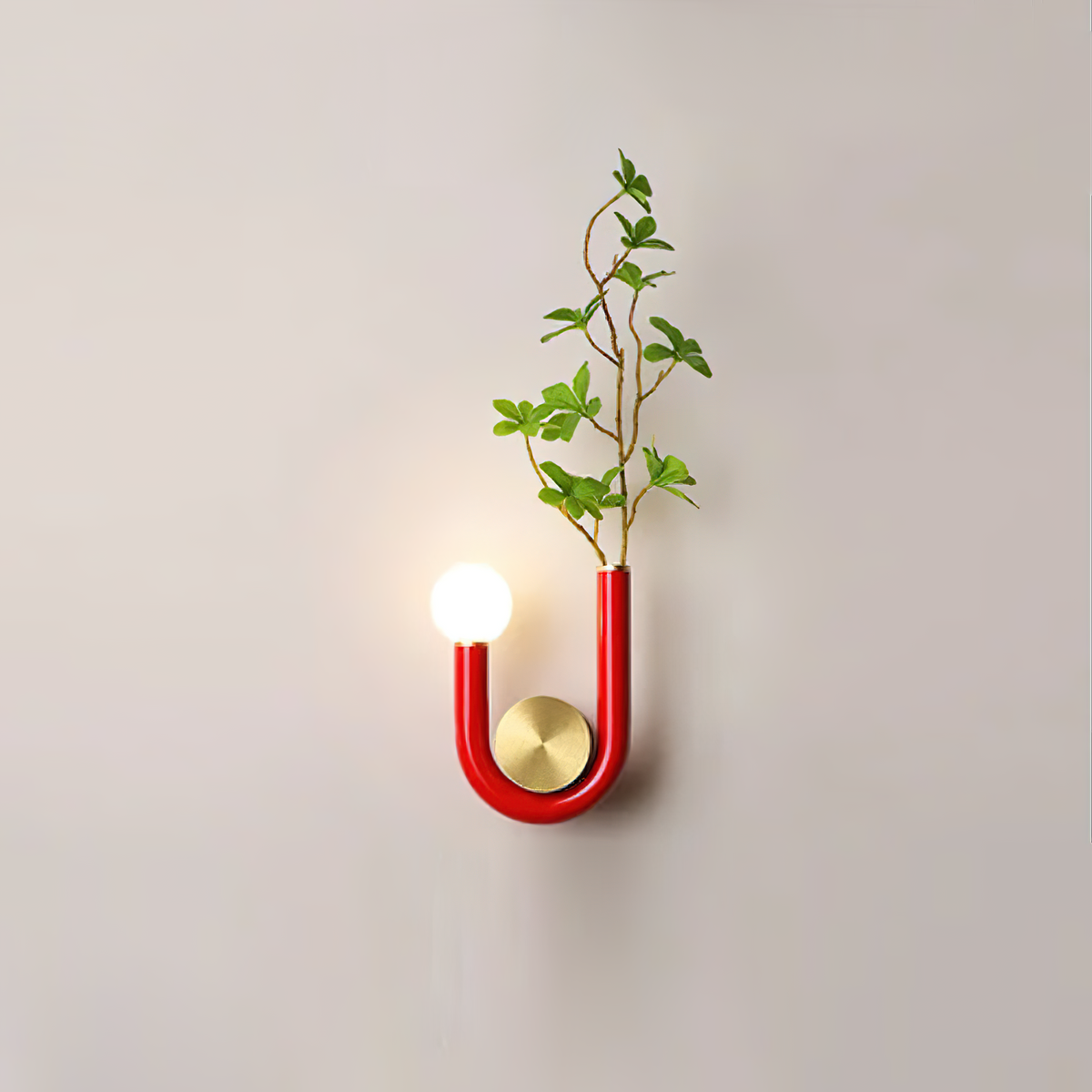 Contemporary Double-Bulb Sconce with Curved Metal Frame – Vibrant Accent Light for Hallways, Bedrooms & Stairs | Thomler