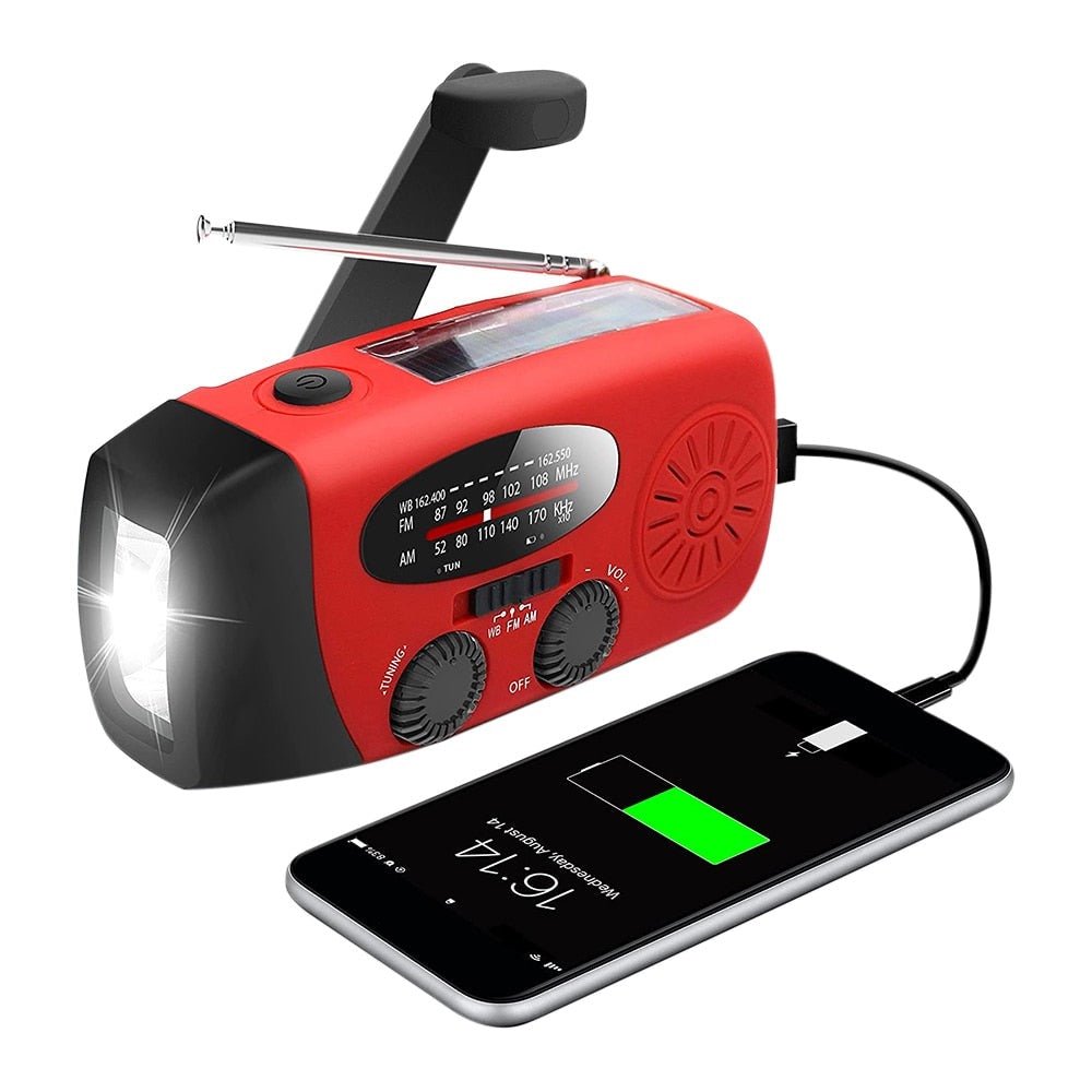 All-in-One-Notfallradio mit Solarenergie und Powerbank