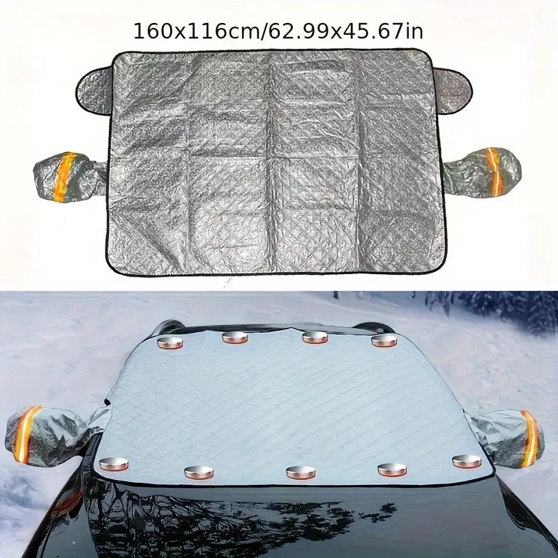 Winterbestendige magnetische voorruitafdekking